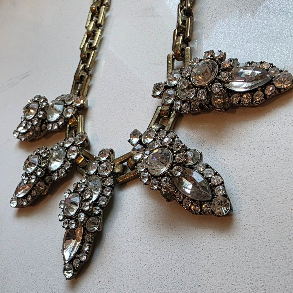 Rhinestone Statement Necklace - image 3